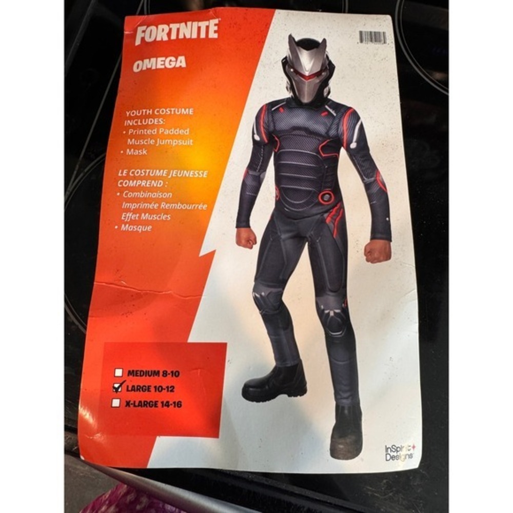 Fortnite InSpirit Designs Youth Costume Bodysuit & Mask‎ Size Large 10-12